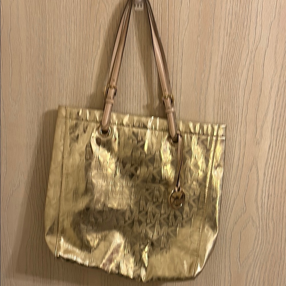 Michael Kors Glamorous Gold Metallic Tote